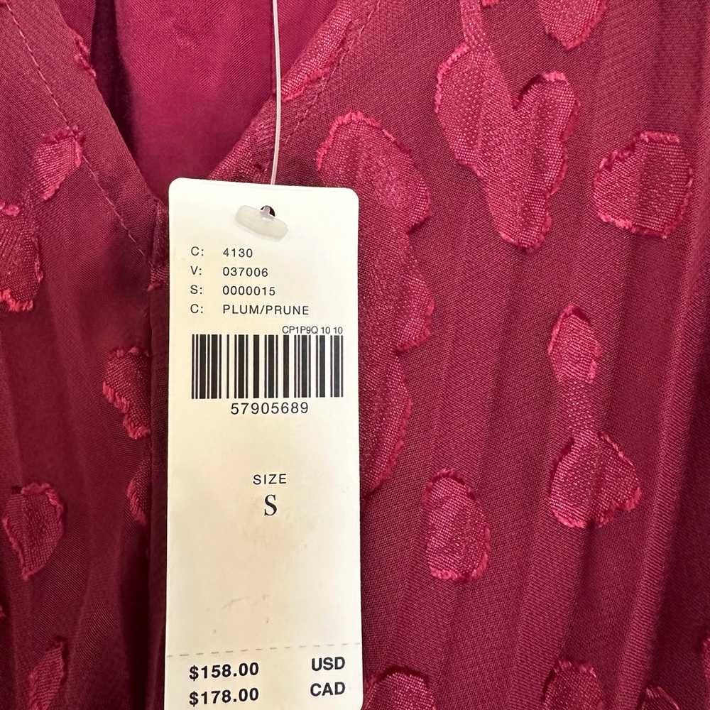 NWT Anthropologie Toulon Accordion Pleated Mini Dress Plum Small - Picture 8 of 8